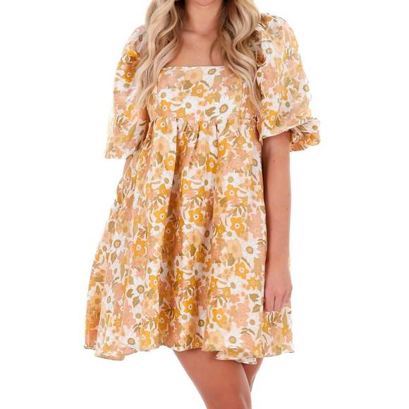 Storia Dresses New Storia To The Top Floral Babydoll Dress In Multi